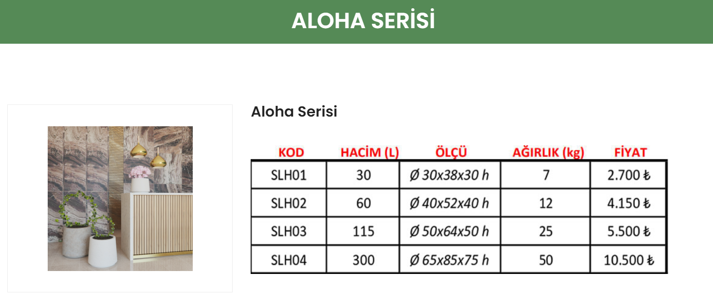 1  ALOHA SERİSİ